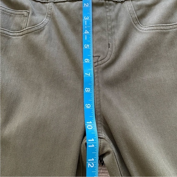 SPANX Ankle Olive Green Jeanish Denim Jeans Size Medium - Picture 4 of 8